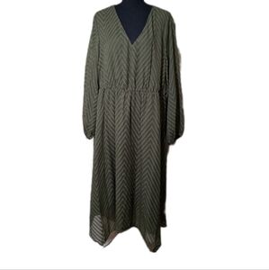 🩷 Bloomchic NWT Women's Geometric Sheer Overlay Dress Size 18-20